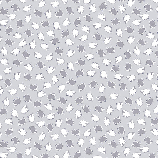 Tiny Tossed Sheep Dove Gray