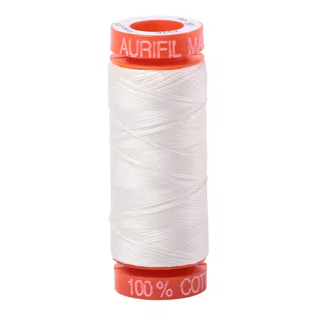 Chalk Embroidery Thread Solid 50wt 220yds Mako Cotton