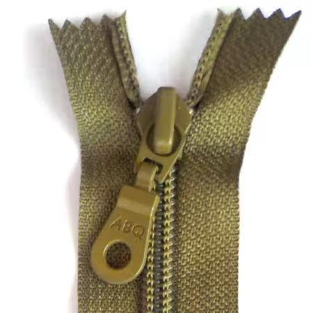 14in Zipper Olive Drab, Closed Bottom