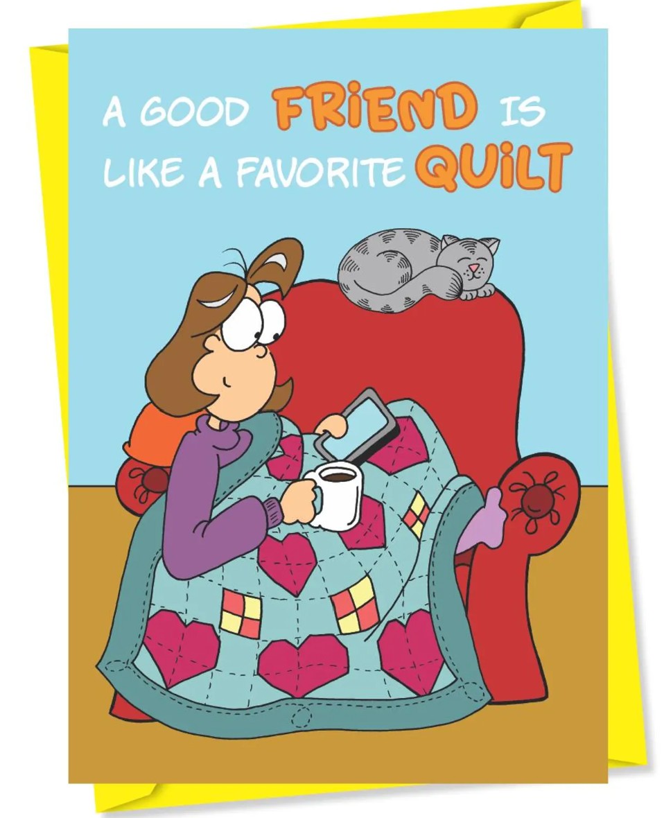 By The Yard A Good Friend Favorite Quilt Birthday Greeting Card