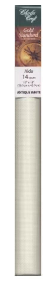 Aida Cloth 14ct Antique White 15in x 18in Tube Pack