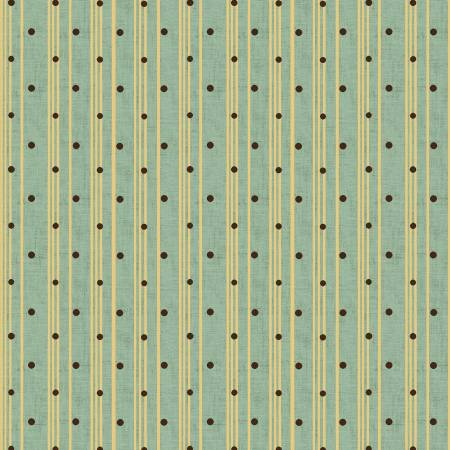 Blue Polka Dot Ticking Stripe