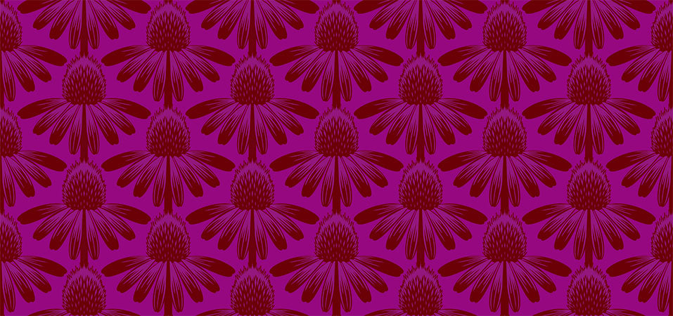 Anna Maria Textiles Indelible Coneflower Magenta