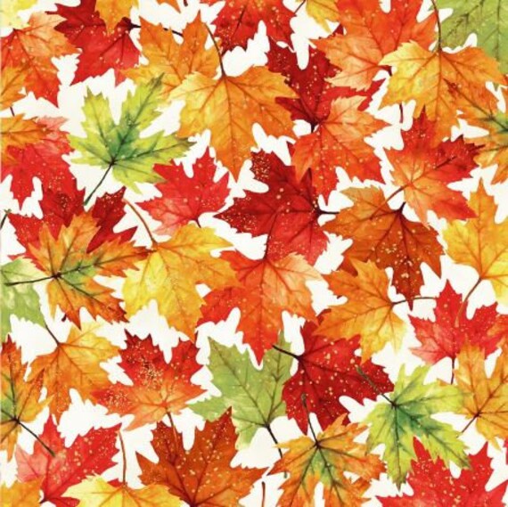 Harvest Leaves with Gold Metallic