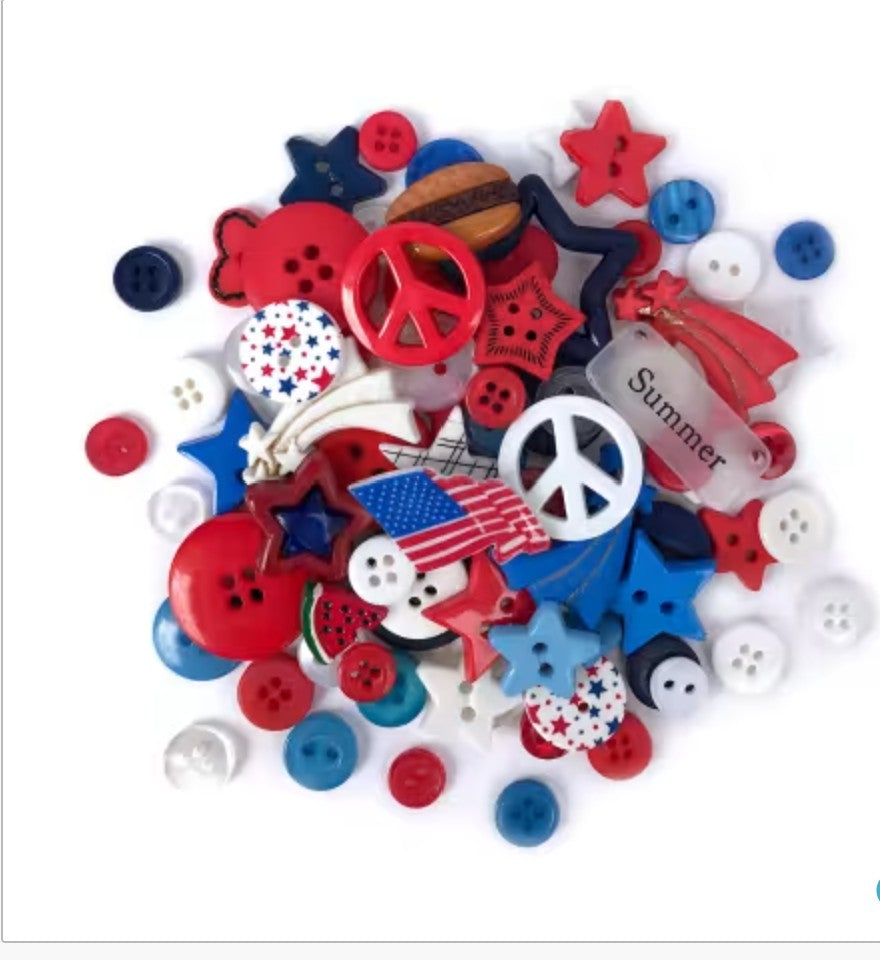 Patriotic Buttons Button Bag