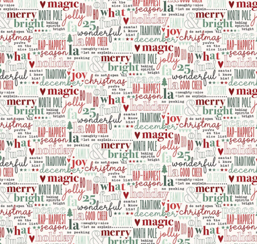 Evergreen wishes cream words