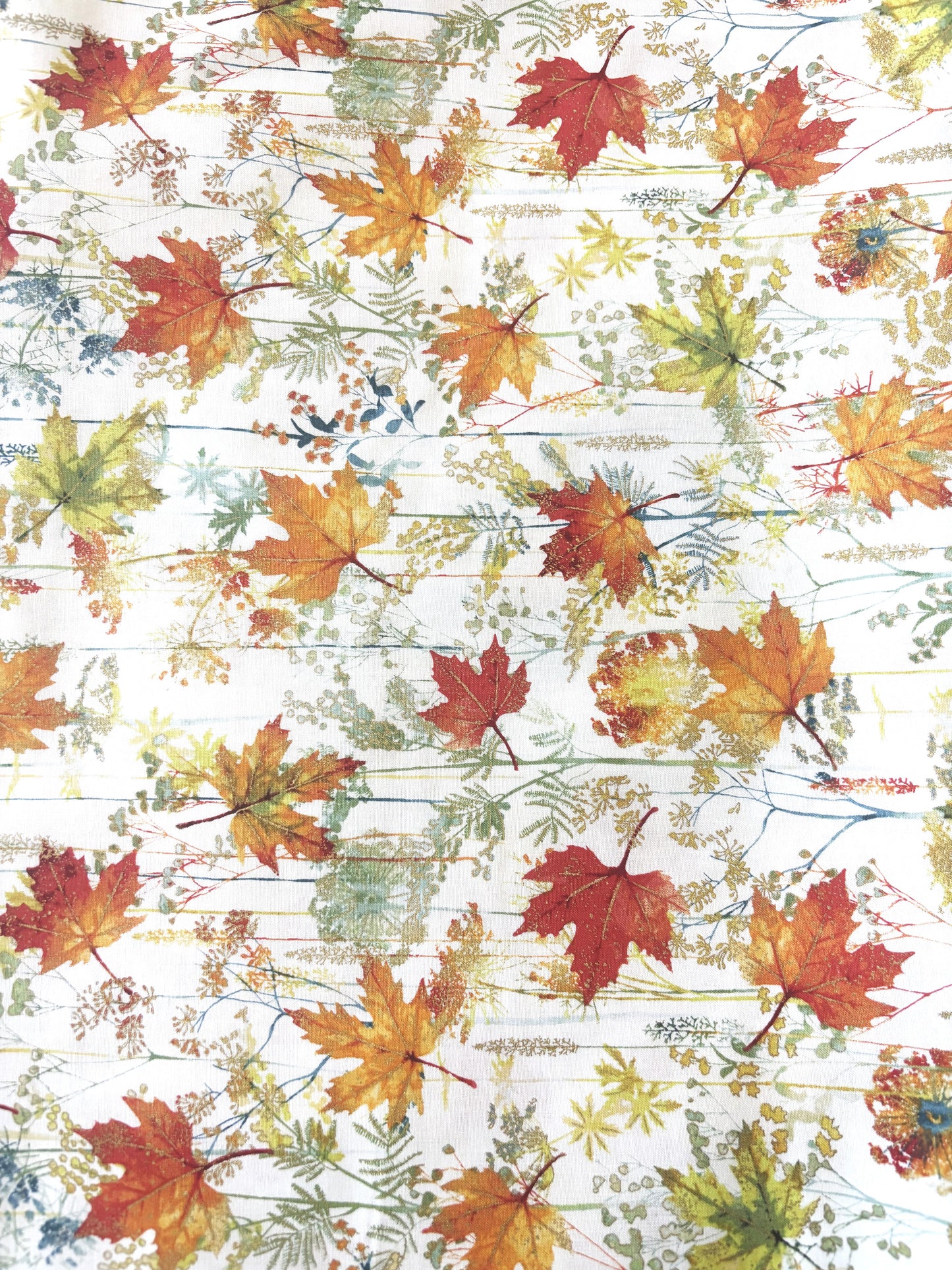 Harvest Leaf Strip with Gold Metallic