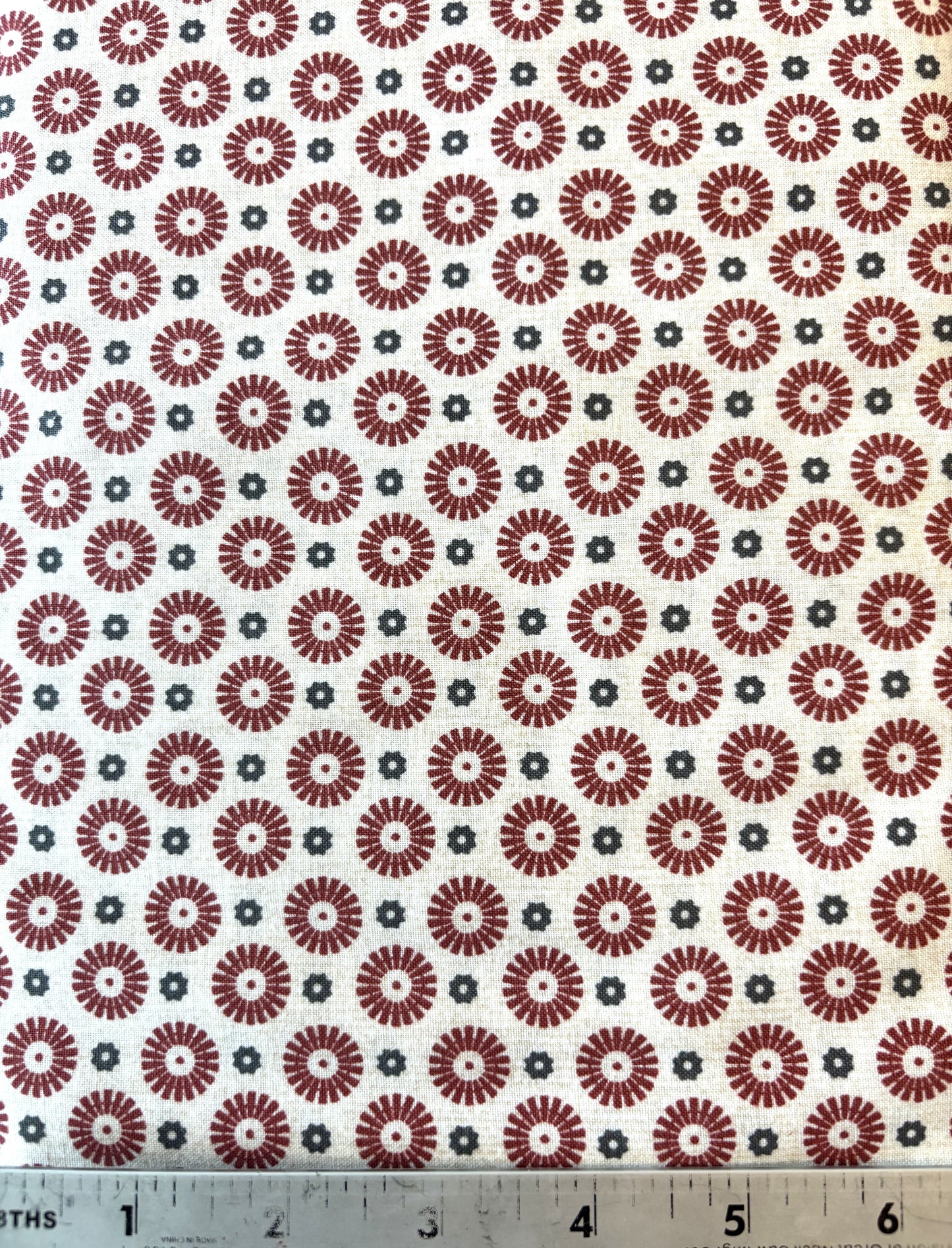 Pinwheel Red/Tan Farm Sweet Farm