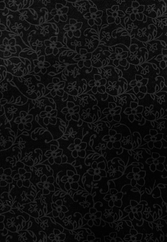 Tone on Tone Black Flower 2