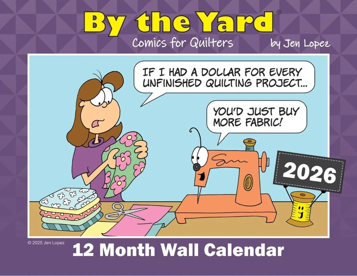 Comics for Quilters 12-month Wall Calendar