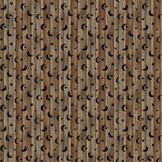 Nature's Calling Wood with Stars and Moon