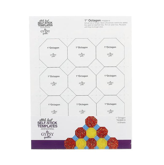 Gypsy Quilter TGQSA10 Stitch Fast Self-Stick Template 1 in Octagon