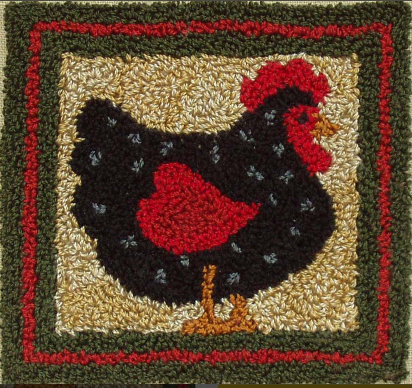 Black Hen Punchneedle Embroidery Kit