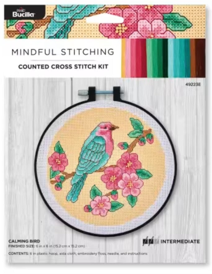 Bucilla Cross Stitch Kit Calming Bird