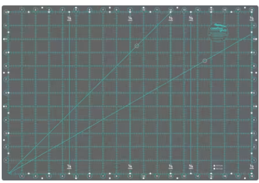 Creative Grids Self-Healing Double Sided Rotary Cutting Mat 12in x 18in