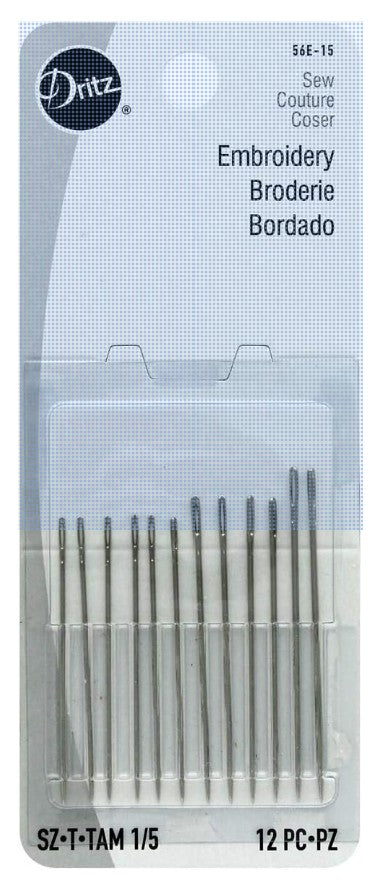 Embroidery Needles Sizes 1/5 12 ct