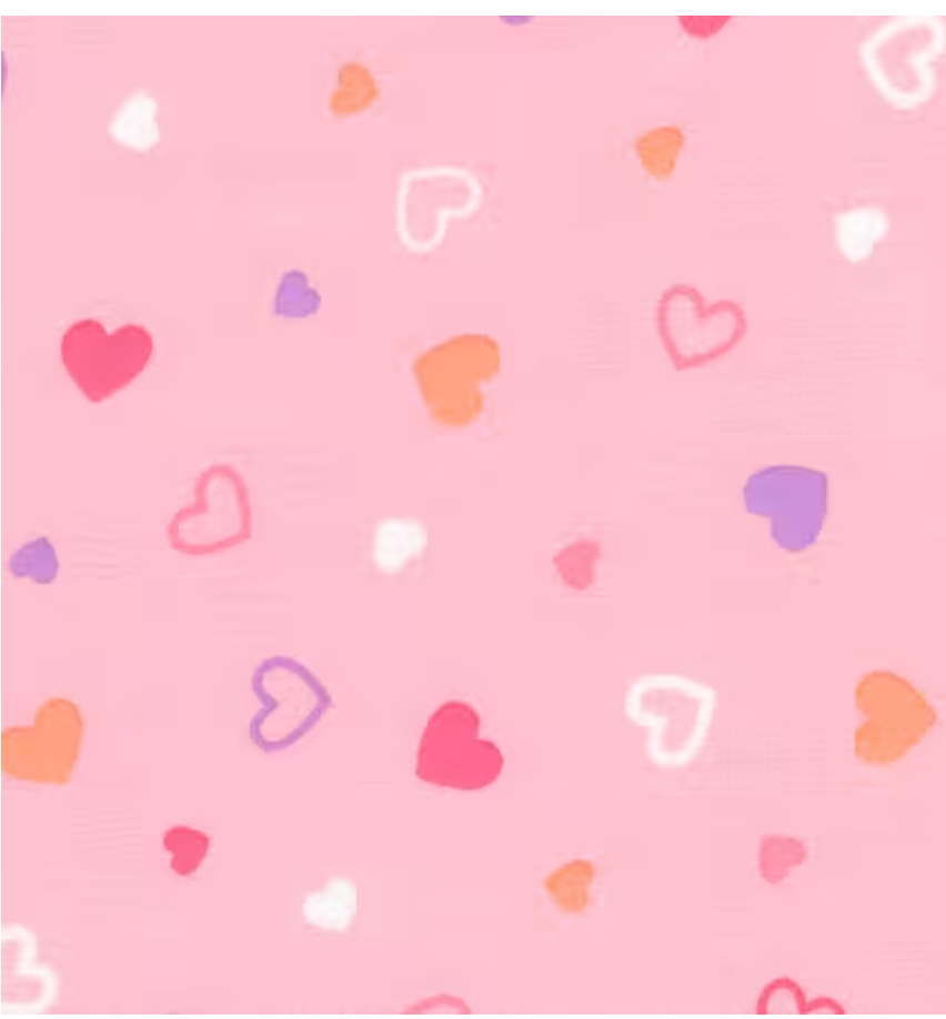 Hearts Rose Flannel