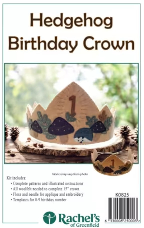Hedgehog Birthday Crown Kit