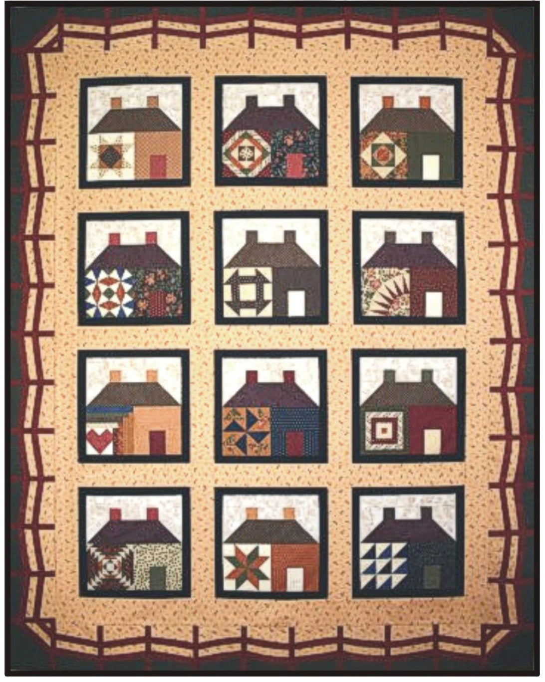 EZ Patterns Houses in the Neighborhood 64"x80"