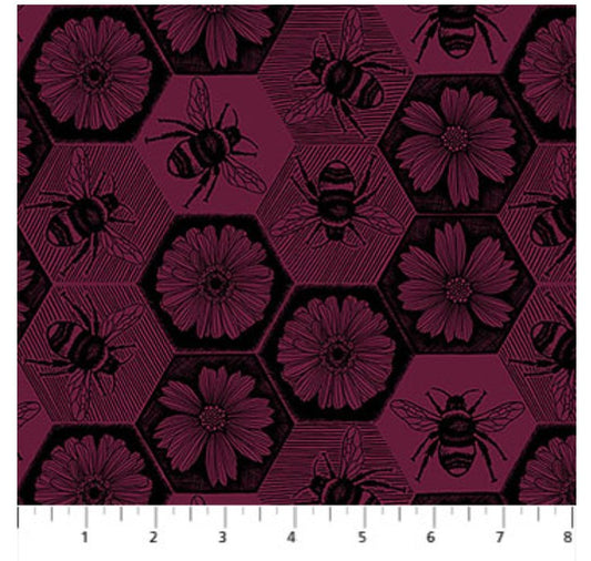 Anna Maria Textiles Indelible Ink Busy Mulberry