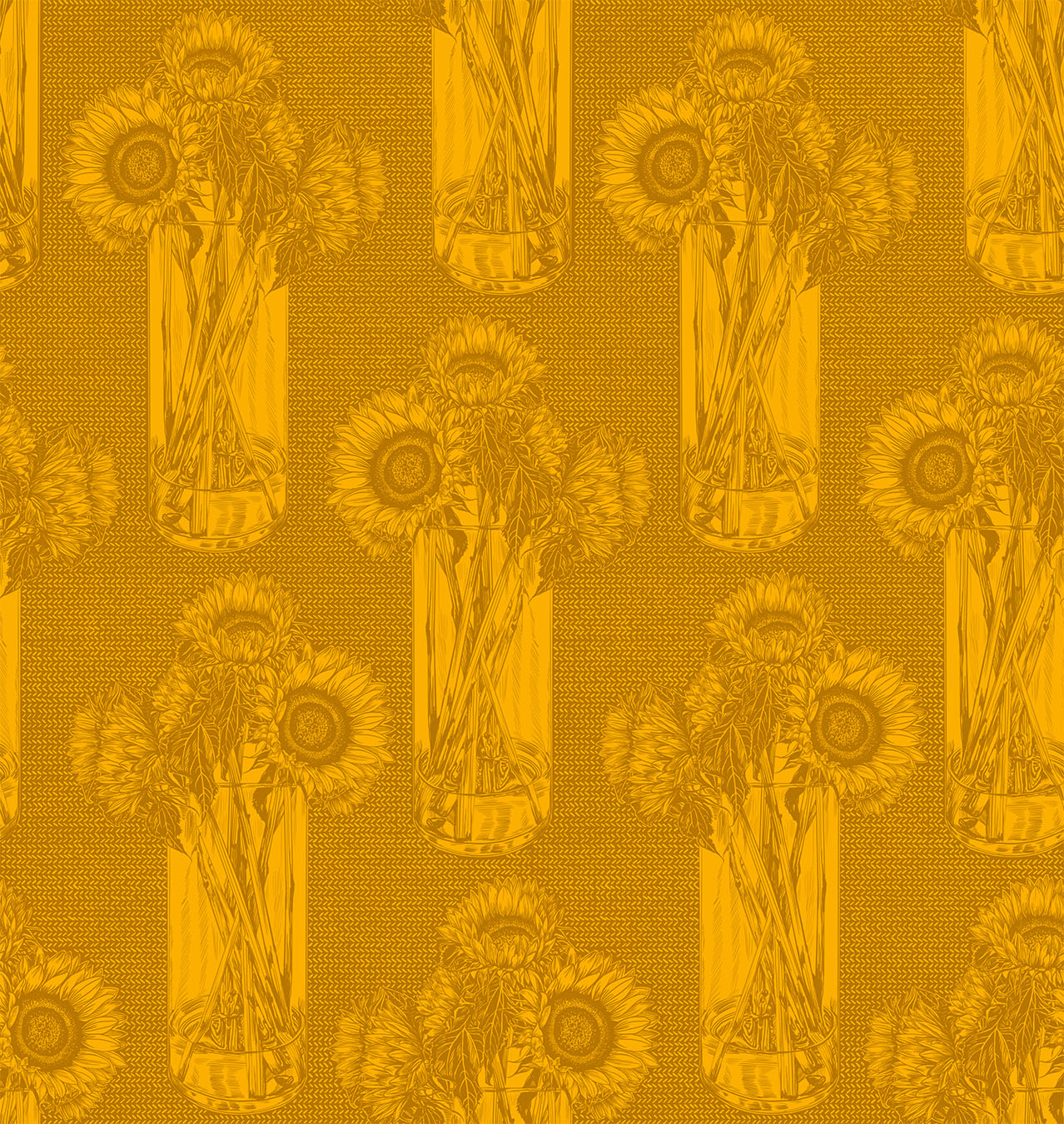 Anna Maria Textiles Indelible Sunflowers Saffron