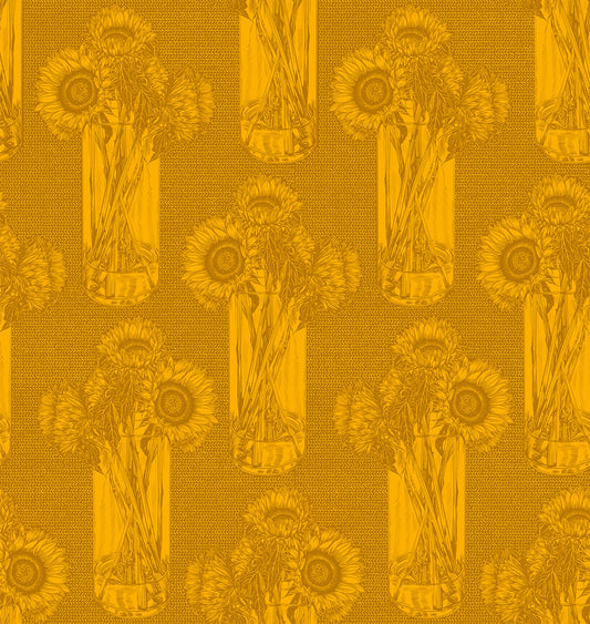 Anna Maria Textiles Indelible Sunflowers Saffron