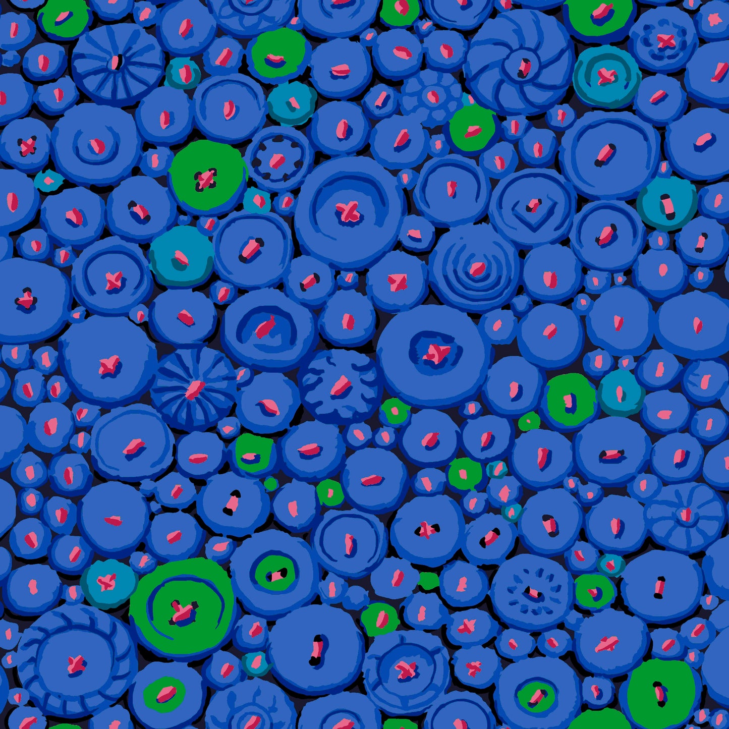 Buttons Mosaic Blue