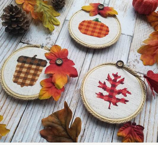 KEB Creations Plaid Autumn Cross Stitch Pattern