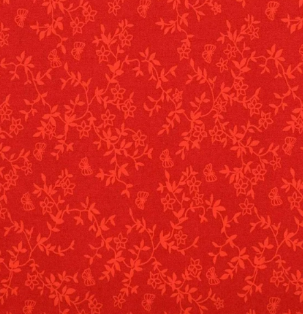 Tone on Tone Red Butterfly