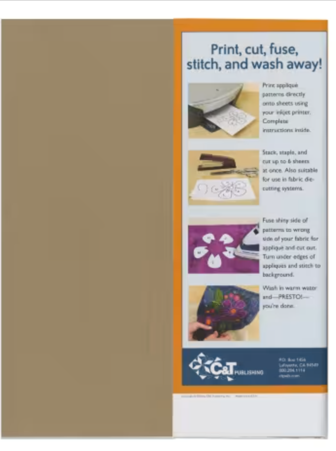 Wash Away Applique Sheets, 15 sheets