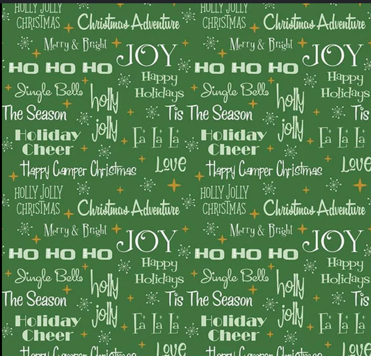 Christmas words green