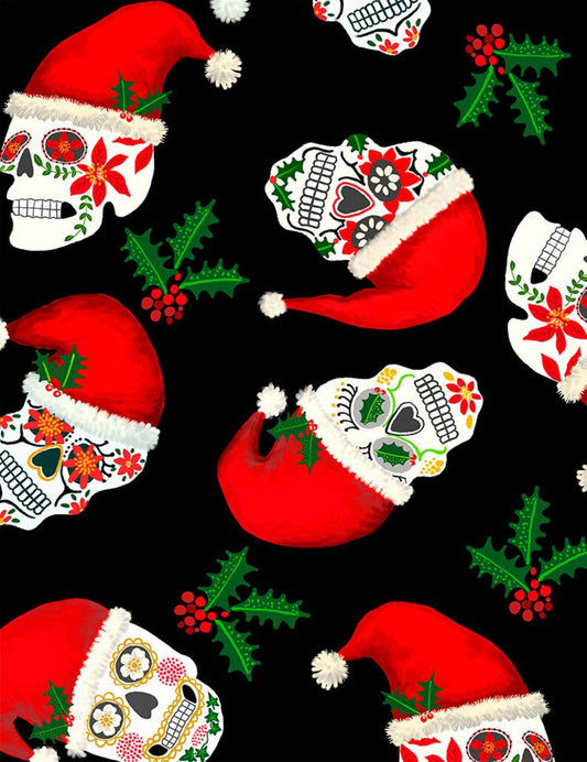 Black Christmas Sugar Skulls