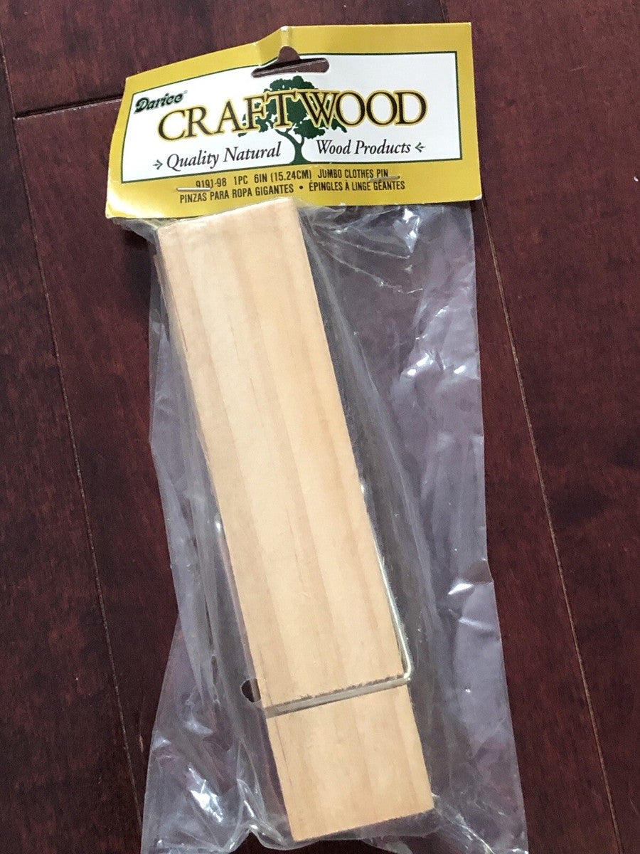 Craftwood Jumbo Wood Clothespin 6”